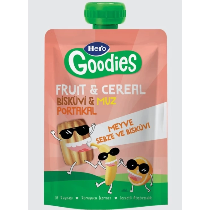 Nessiworld Hero Goodies Muz Portakal Bisküvi Havuç 100 Gr