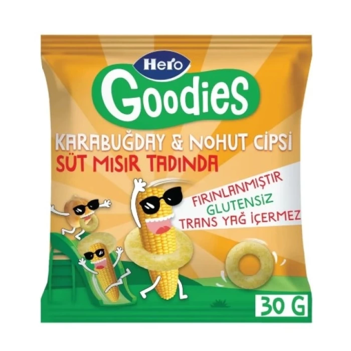 Nessiworld Hero Goodies Süt Mısırlı Sağlıklı Cips 30 Gr