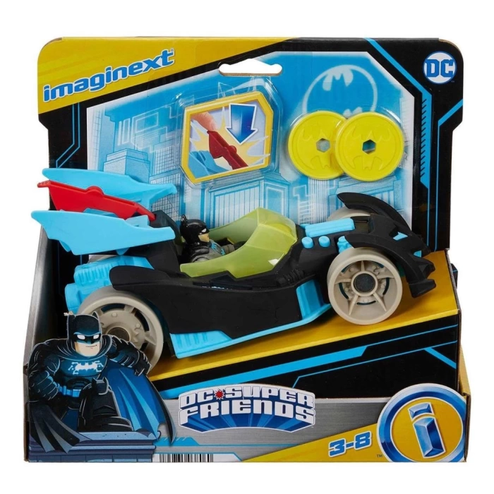 Nessiworld HFD48 Imaginext DC Super Friends Bat-Tech Batmobil Yarış Aracı