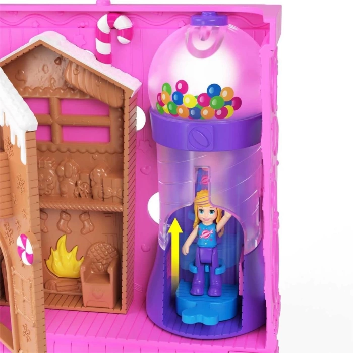 Nessiworld  HNB03 Polly Pocket Pollyville Şeker Dükkanı Oyun Seti