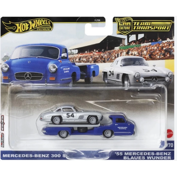 Nessiworld Hot Wheels Team Transport Mercedes Benz 300 SL 55 Blaues Wund HRV48