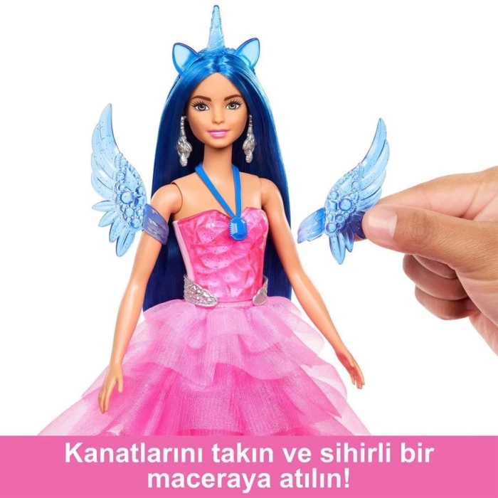 NessiWorld HRR16 Barbie Mavi Saçlı Prenses Bebek