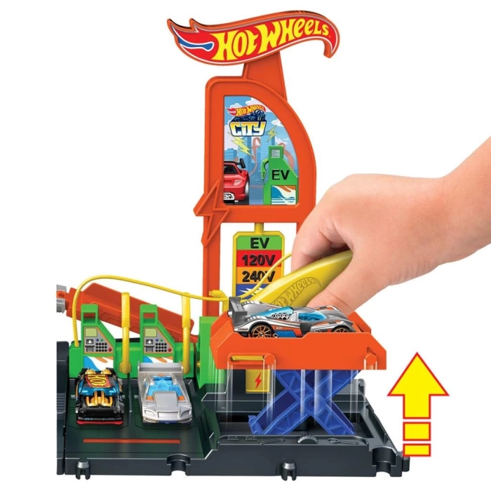 Nessiworld  HTN79 Hot Wheels Elektrikli Araç Şarj İstasyonu Oyun Seti