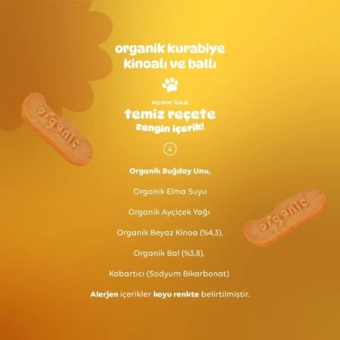 Nessiworld  Humm Organik Ballı ve Kinoalı Kurabiye 55 Gr