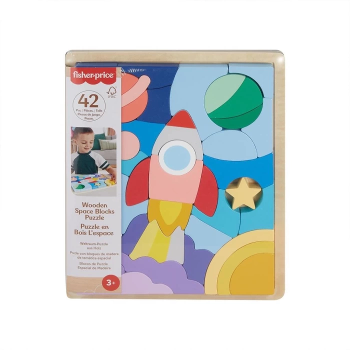 Nessiworld HXY42 Fisher-Price Ahşap Uzay Yapboz