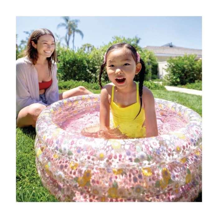 Nessiworld  IH58427 Intex 3 Boğumlu Çiçek Desenli Bebek Havuzu 86x25cm