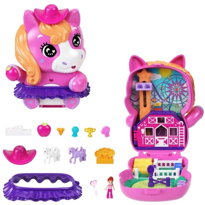 Nessiworld JCR39 Polly Pocket Midilliyle Rodeo Heyecanı Mikro Oyun Seti