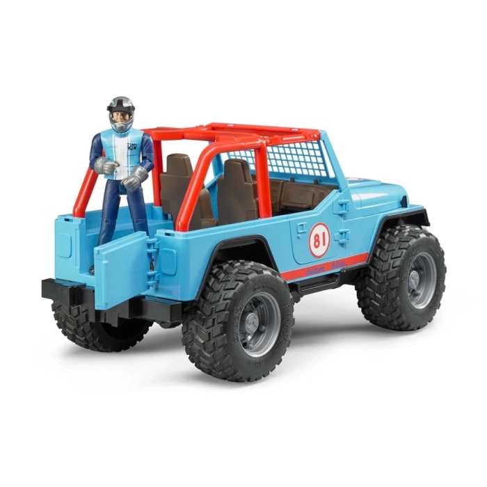 Nessiworld Jeep Cross Mavi Safari Aracı Ve Kasklı Pilotu