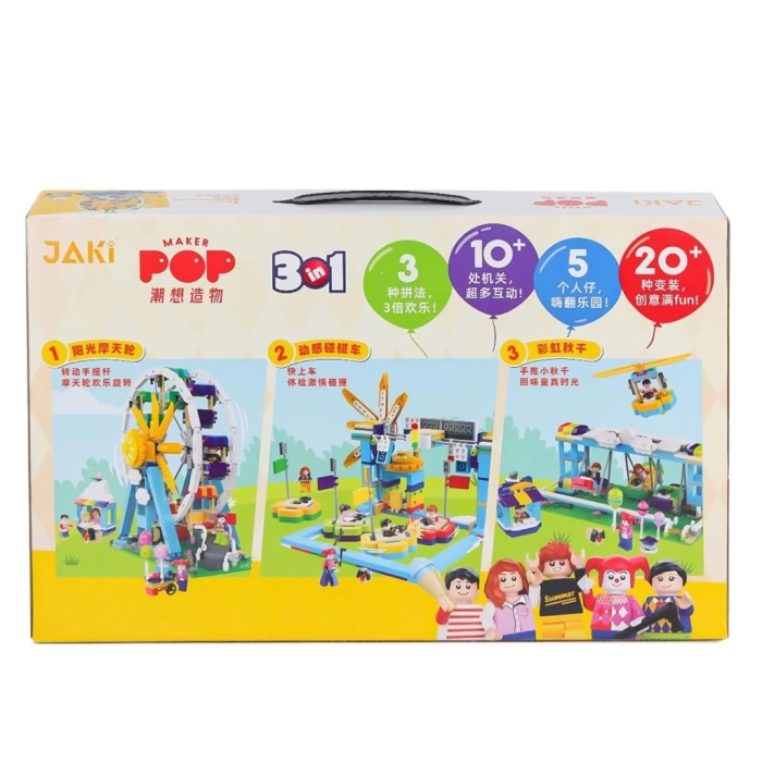 Nessiworld JK2180 Jaki Sissinin Eğlence Parkı 3IN1 Blok Seti -Vagon life