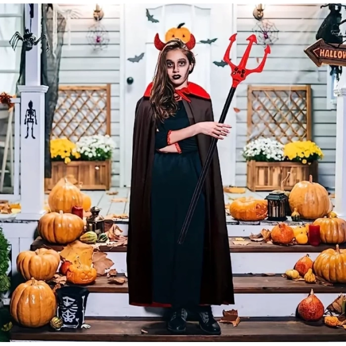 Nessiworld Kırmızı Renk Halloween Cadılar Bayramı Çatal 107 cm