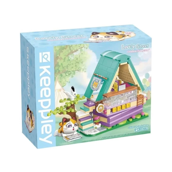 Nessiworld KP28018 Keeppley Lovely Street Calico Cat Comic House Blok Seti -Vagonlife