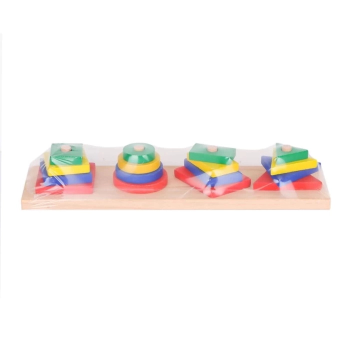Nessiworld KR006 Woodoy Renkli Geometrik Şekiller -Karsan  Oyuncak