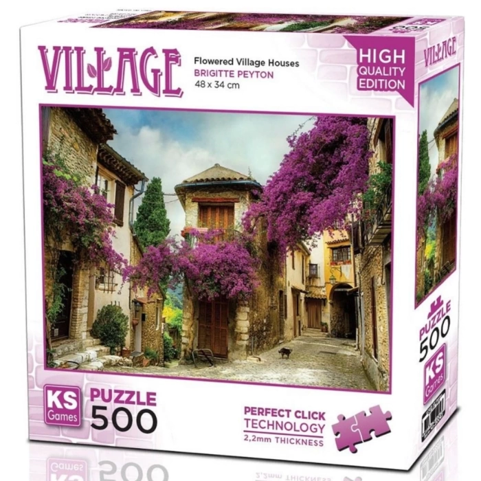 Nessiworld KS Games Flowered Village Houses Puzzle 500 Parça 20062