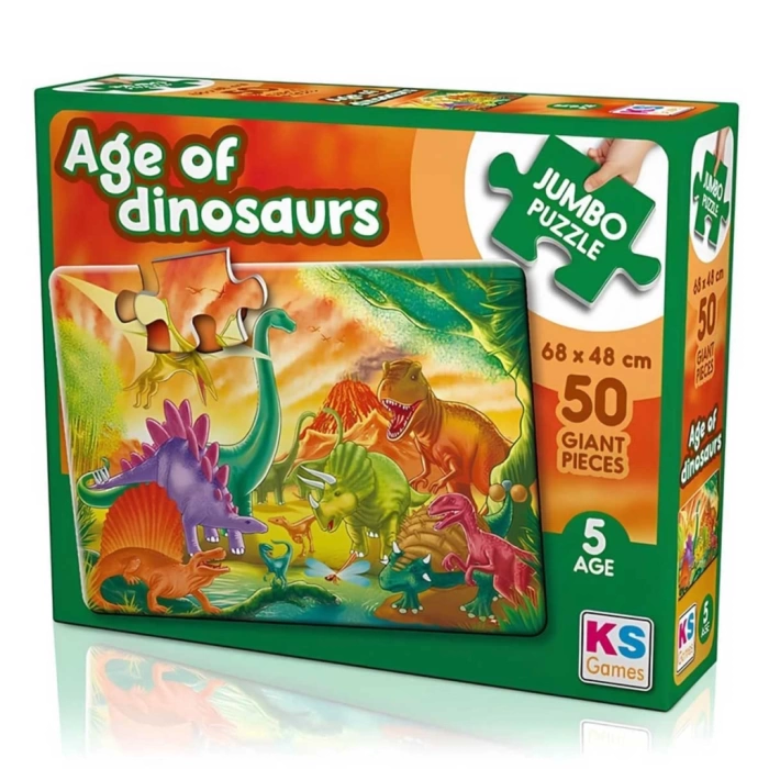 Nessiworld KS Games The Age Of Dinosaurs Jumbo Puzzle 50 Parça