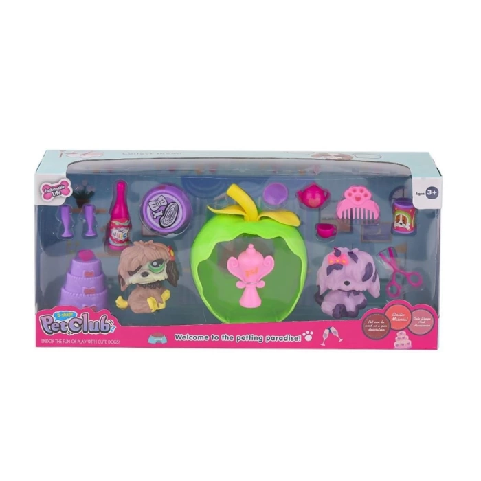 Nessiworld KZL-CL2104 1-2  Elmalı Pet Star Pasta Aksesuarlı -Kızılkaya Oyuncak