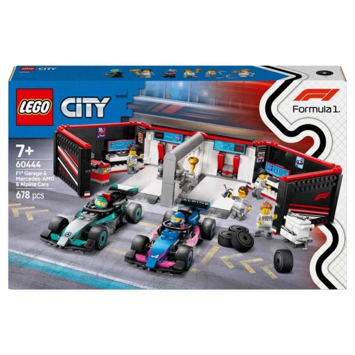 Nessiworld LEGO City F1 Garajı ve Mercedes-AMG ve Alpine Arabaları 60444