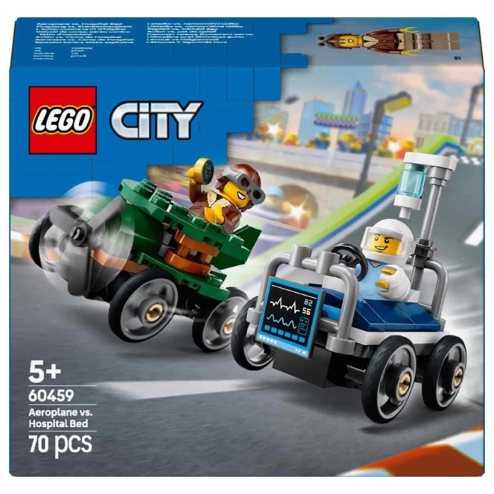 Nessiworld LEGO City Uçak, Hastane Yatağına Karşı Yarış Arabası Paketi 60459