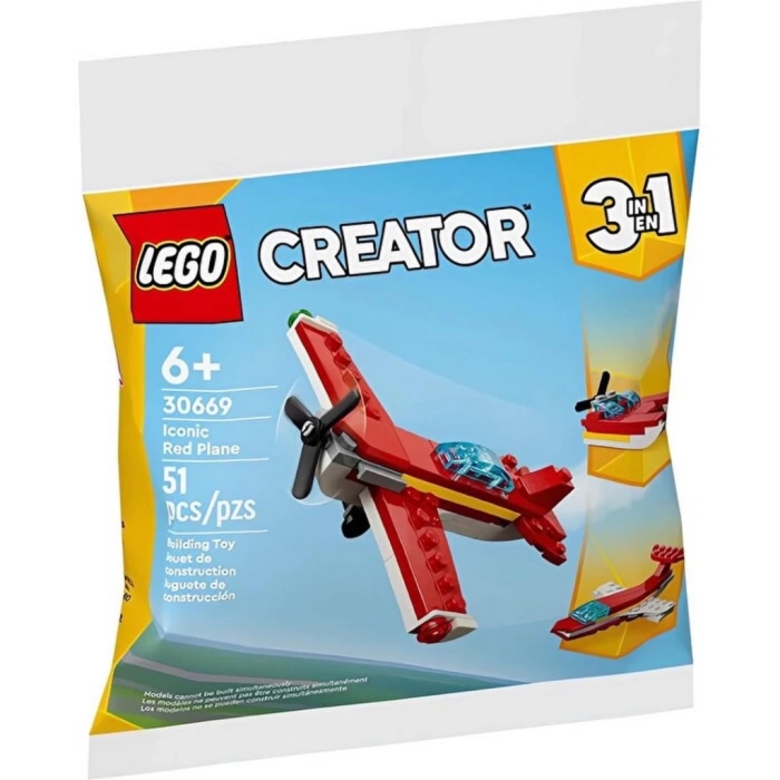 Nessiworld LEGO Creator 3 in 1 İkonik Kırmızı Uçak