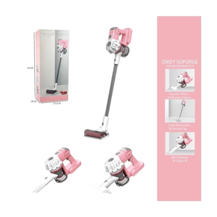 Nessiworld LS8807C - Vardem Dikey Elektrik Süpürgesi Pembe 3 in1  Kapalı Kutu