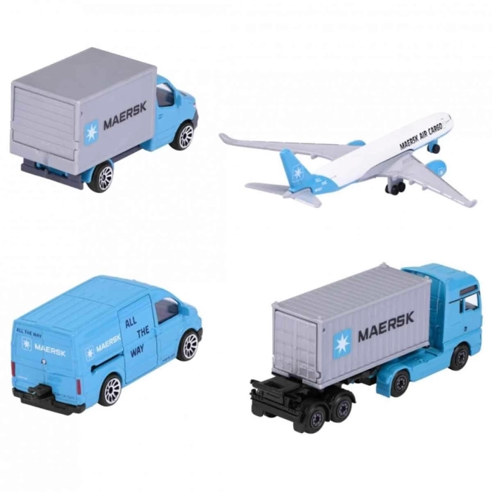 Nessiworld  Majorette Maersk Temalı Lojistik 4lü Koleksiyon Paketi