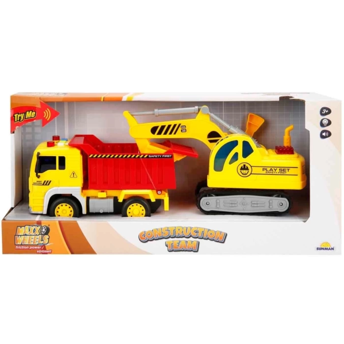 Nessiworld Maxx Wheels 1:20 Sesli ve Işıklı İnşaat Oyun Seti