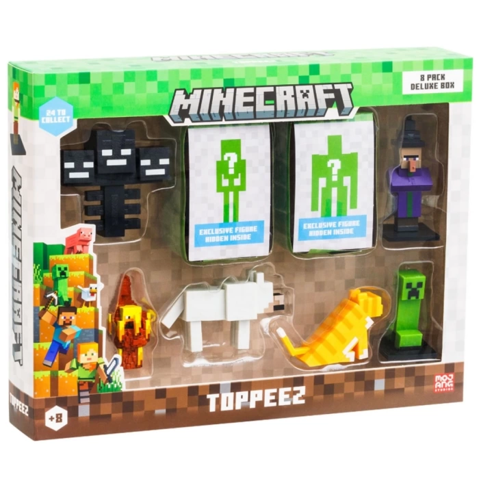 Nessiworld Minecraft 3D Figür Kalem Başlığı Toppeez 8li