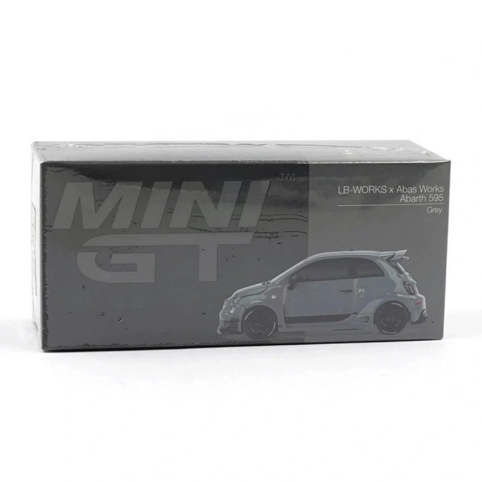 Nessiworld Mini GT 1/64 Abarth 595 LB-WORKS x Abas Works Grey