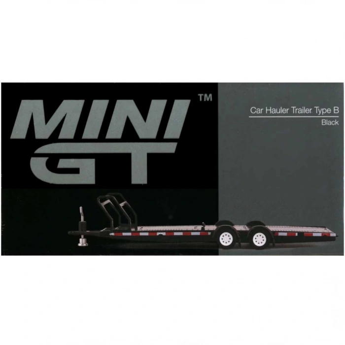 Nessiworld  Mini GT 1/64 Car Hauler Trailer Black MGTAC19