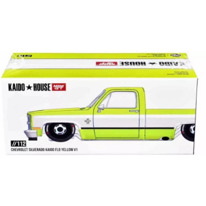 Nessiworld Mini GT 1/64 Chevrolet Silverado KAIDO Flo Yellow V1