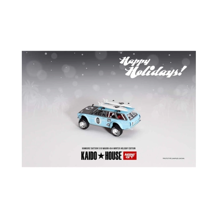 NessiWorld Mini GT 1/64 Datsun Kaido 510 Wagon 4x4 Winter Holiday Edition