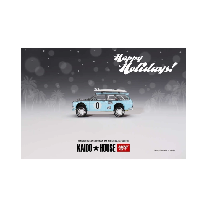 NessiWorld Mini GT 1/64 Datsun Kaido 510 Wagon 4x4 Winter Holiday Edition