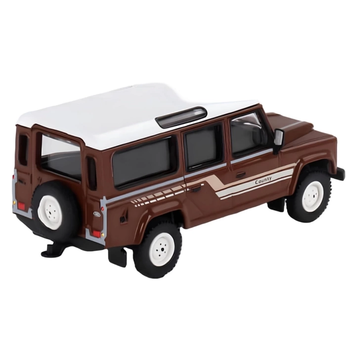 Nessiworld Mini GT 1/64 Land Rover Defender 110 1985 County Station Wagon Russet Brown