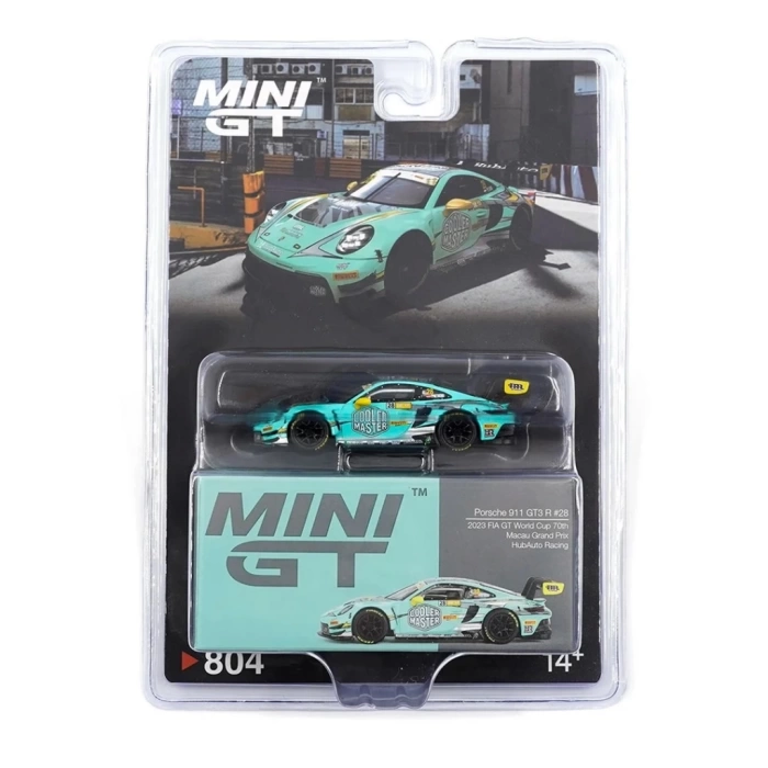 Nessiworld Mini GT 1/64 Porsche 911 GT3 R HubAuto Racing 2023 FIA GT World Cup 70th Macau Grand Prix
