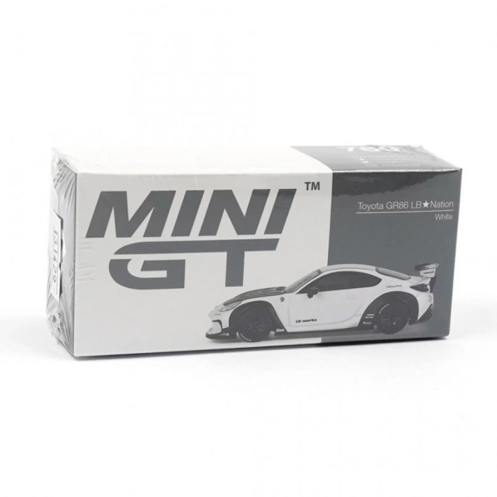 Nessiworld Mini GT 1/64 Toyota GR86 LB Nation White MGT00769