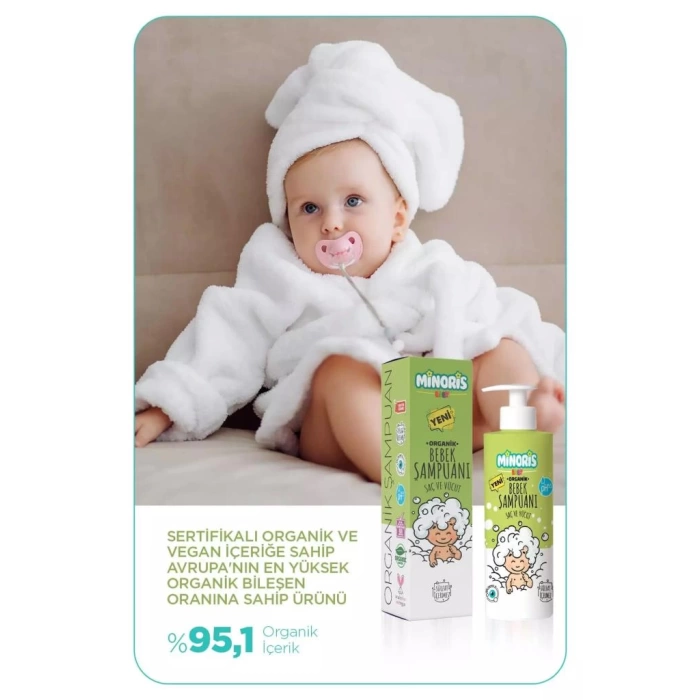 Nessiworld Minoris Baby Organik Bebek Saç ve Vücut Şampuanı 200ml