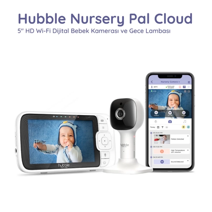 Nessiworld Motorola Hubble HBL12 Nursery Pal Cloud Dijital Bebek Kamerası