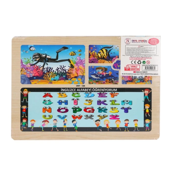 Nessiworld ONY-187-188-189-190 Ahşap Eğitici Puzzle Denizde Yaşam
