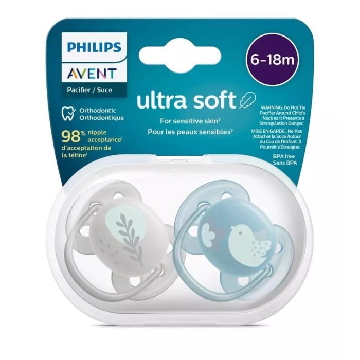 Nessiworld  Philips Avent Ultra Yumuşak Emzik 6-18 Ay Erkek