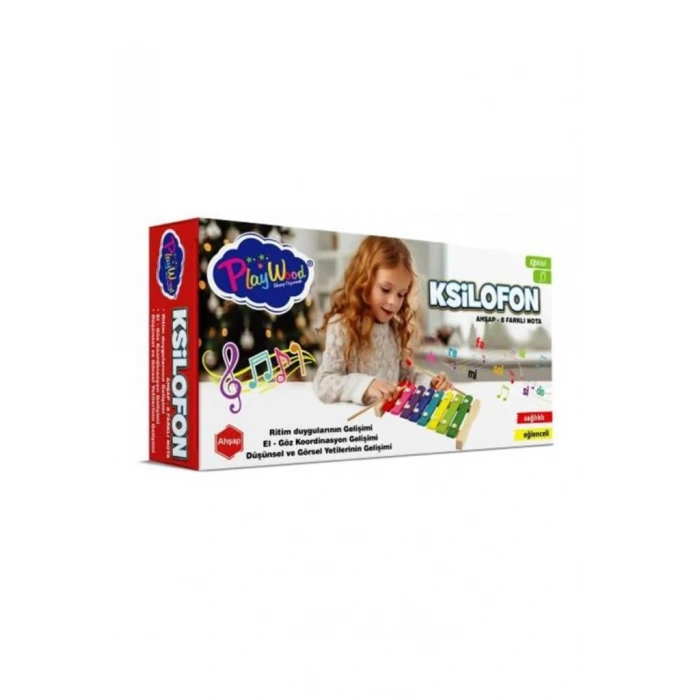 Nessiworld  PlayWood Ahşap 8 Farklı Notalı Ksilofon 405