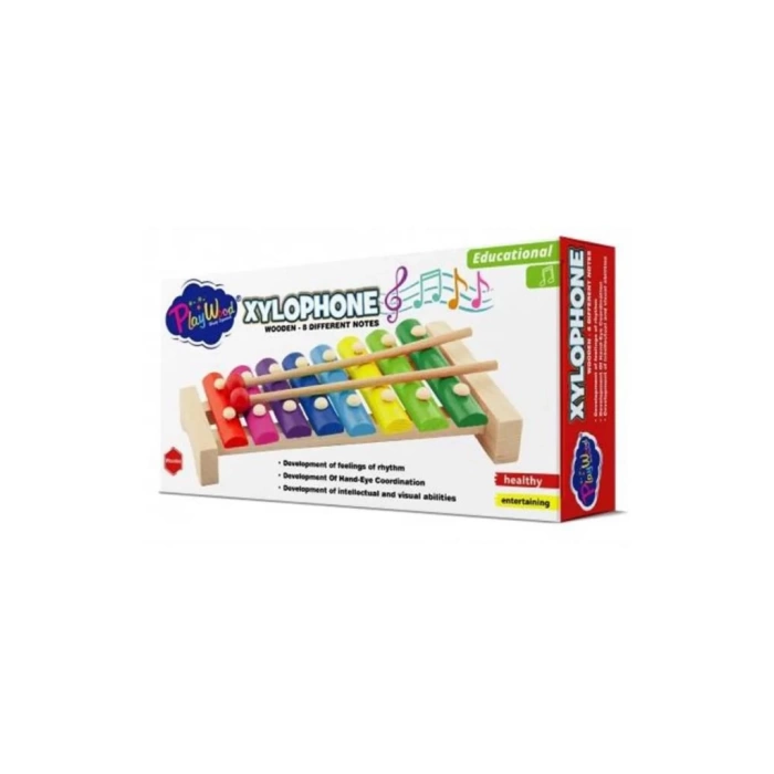 Nessiworld  PlayWood Ahşap 8 Farklı Notalı Ksilofon 405