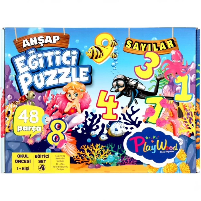 Nessiworld Playwood Ahşap Eğitici Puzzle Sayılar