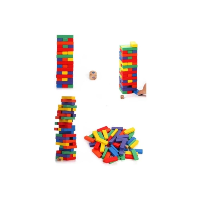 Nessiworld  PlayWood Ahşap Kutulu Denge Oyunu Renkli 310