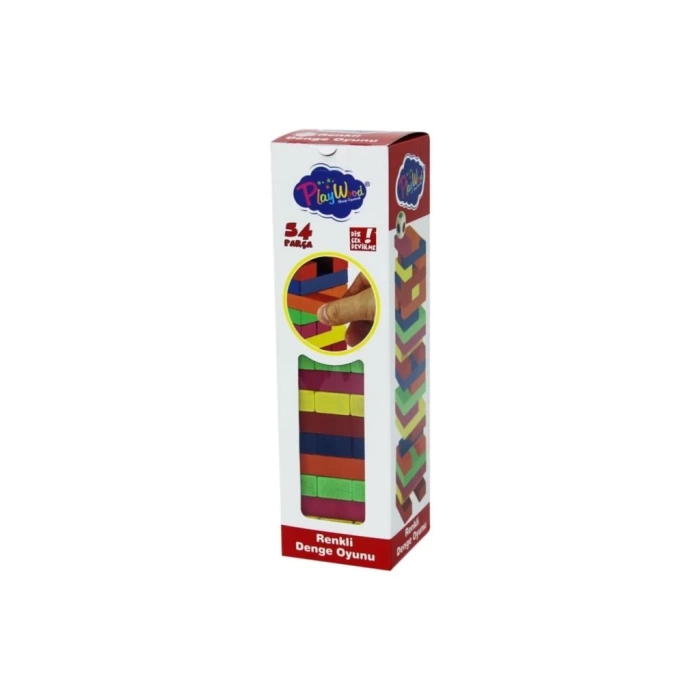 Nessiworld  PlayWood Ahşap Kutulu Denge Oyunu Renkli 310
