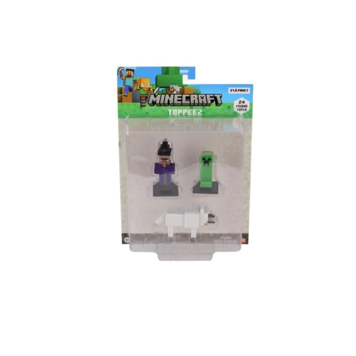Nessiworld PMI MC2020 Minecraft 3D Figür Toppeez 3lü Set