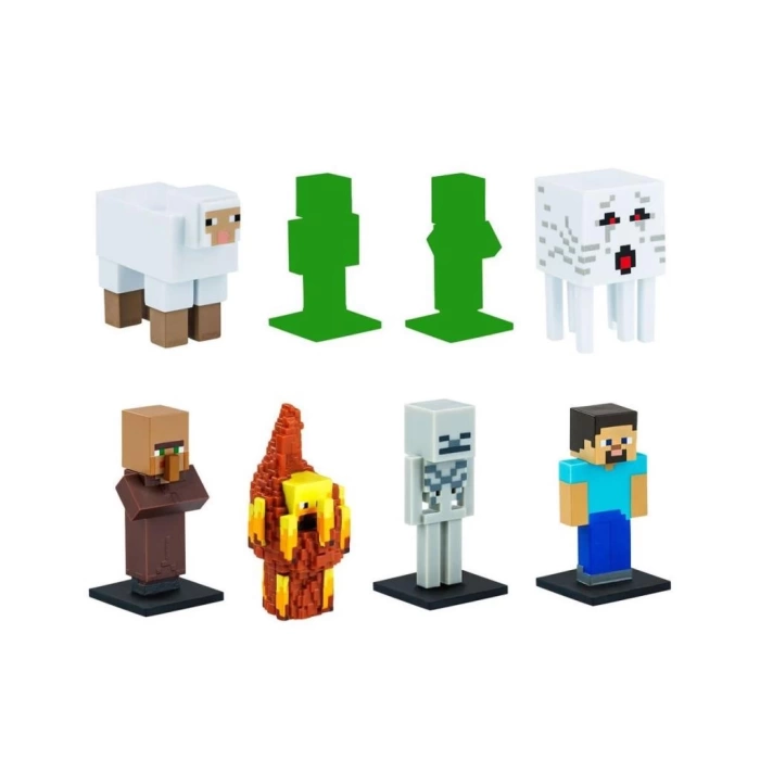 Nessiworld PMI MC2070 Minecraft 3D Figür Toppeez 8li Delüks Set