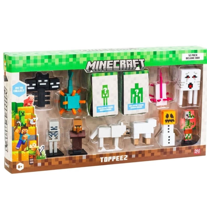 Nessiworld PMI MC2080 Minecraft 3D Figür Toppeez 12li Delüks Set