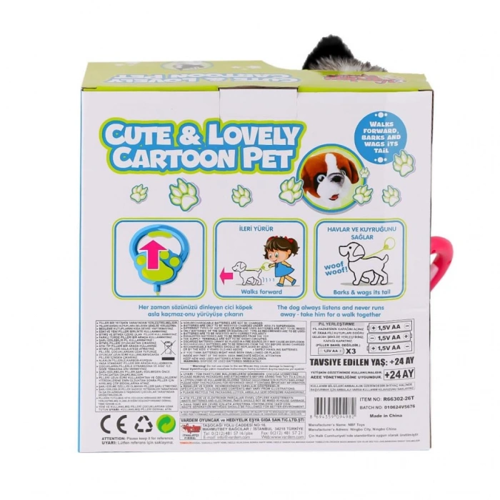 Nessiworld  PR66302-26T Yürüyen Tasmalı Peluş Yürüyen Husky