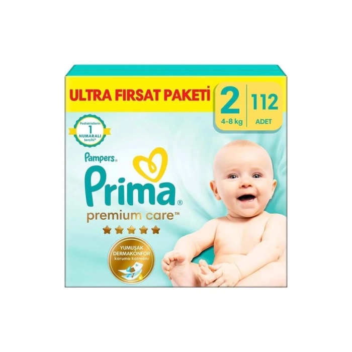 Nessiworld Prima Premium Care Bebek Bezi Fırsat Paketi 2 Beden 112 Adet