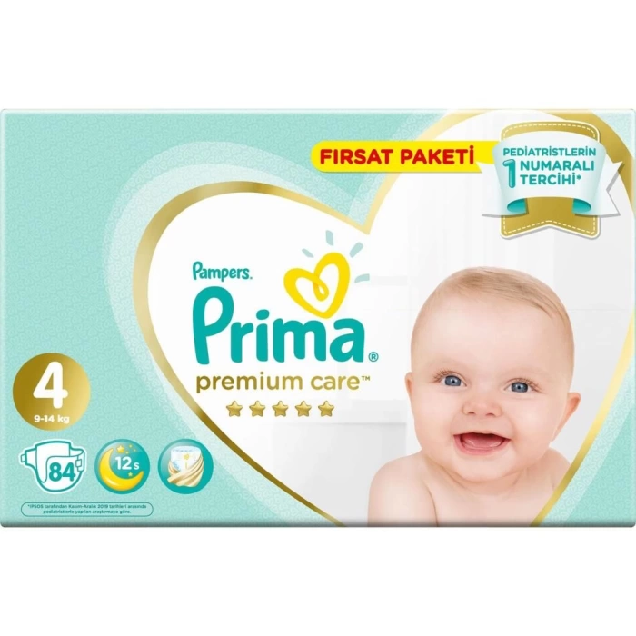 Nessiworld Prima Premium Care Bebek Bezi Fırsat Paketi 4 Beden 84 Adet