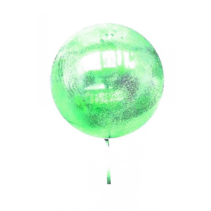 Nessiworld  Rose Gold Renk Simli Yuvarlak Şeffaf Balon 24 İnç